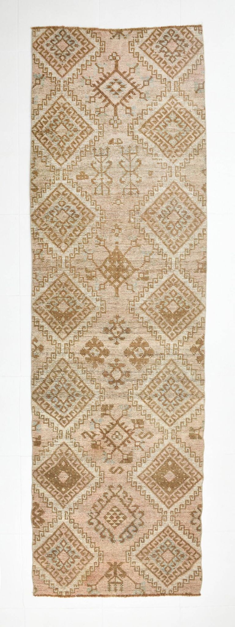 Tapis de couloir persan classique marron crème 3x9, 87x283 cm