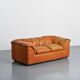 Cocker leather sofa, Bresciani, Poltrona Frau, around 1975