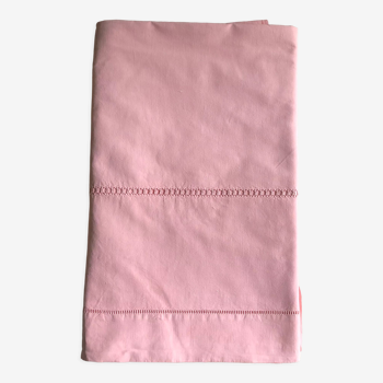 Antique linen and cotton towel candy pink