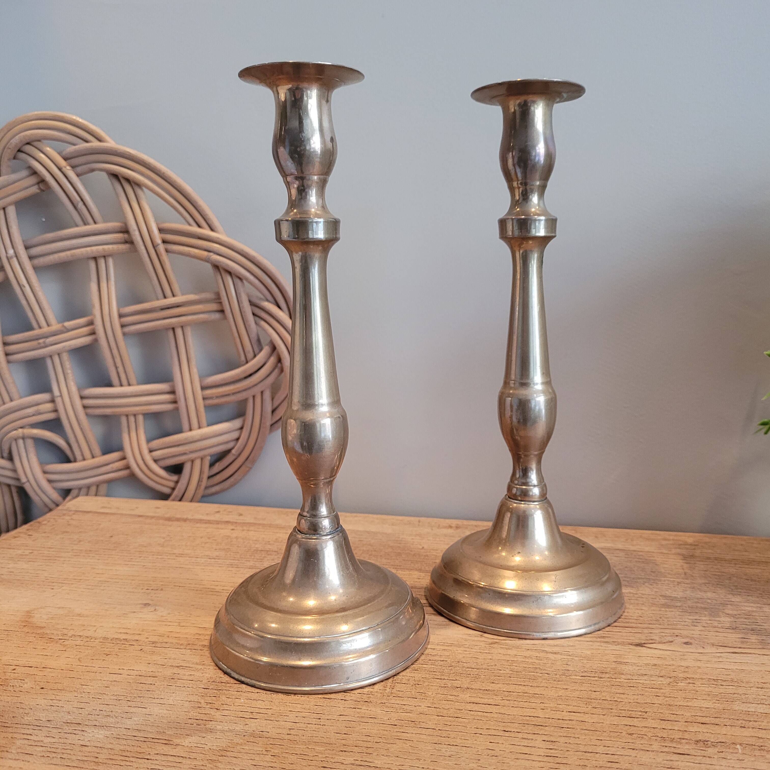 La Redoute x Selency pair of brass candle holders 04