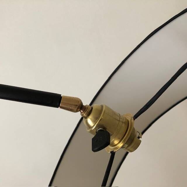 Tripod floor lamp and magazine rack 1950