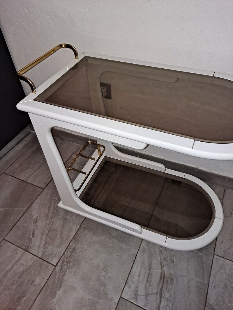 Italian Lacquered Bar/Serving Trolley 1970/80s