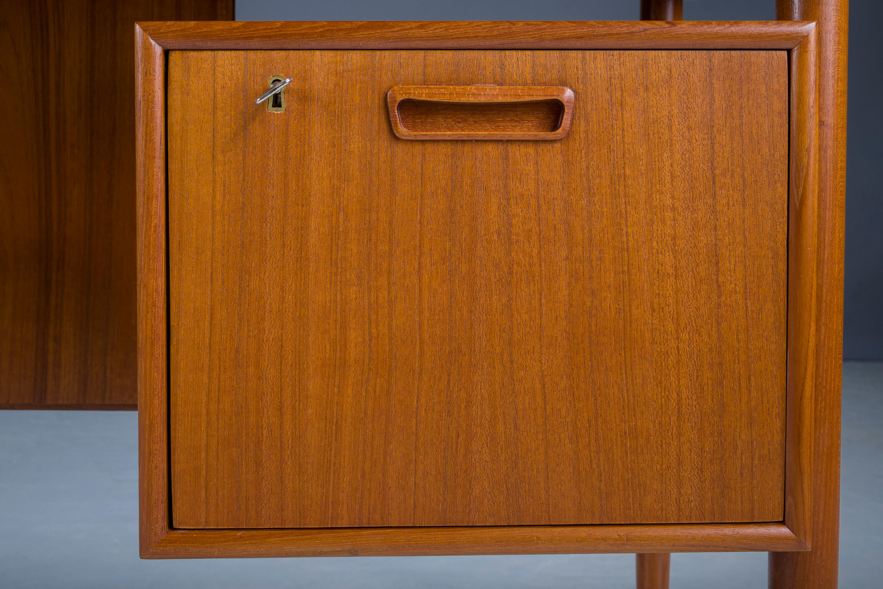Mid-century Danish teak desk by HP Hansen, 1960s