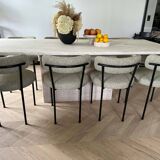 Travertine dining table