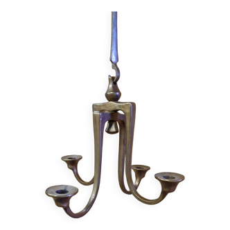 Hanging cast bronze candelabra by Michael Harjes, Germany 1960s