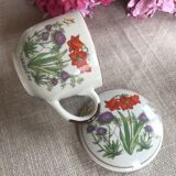 Tea pot with stoneware filter “red flower”
