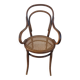 Fauteuil canné et bois courbé style Thonet Fischel, années 30