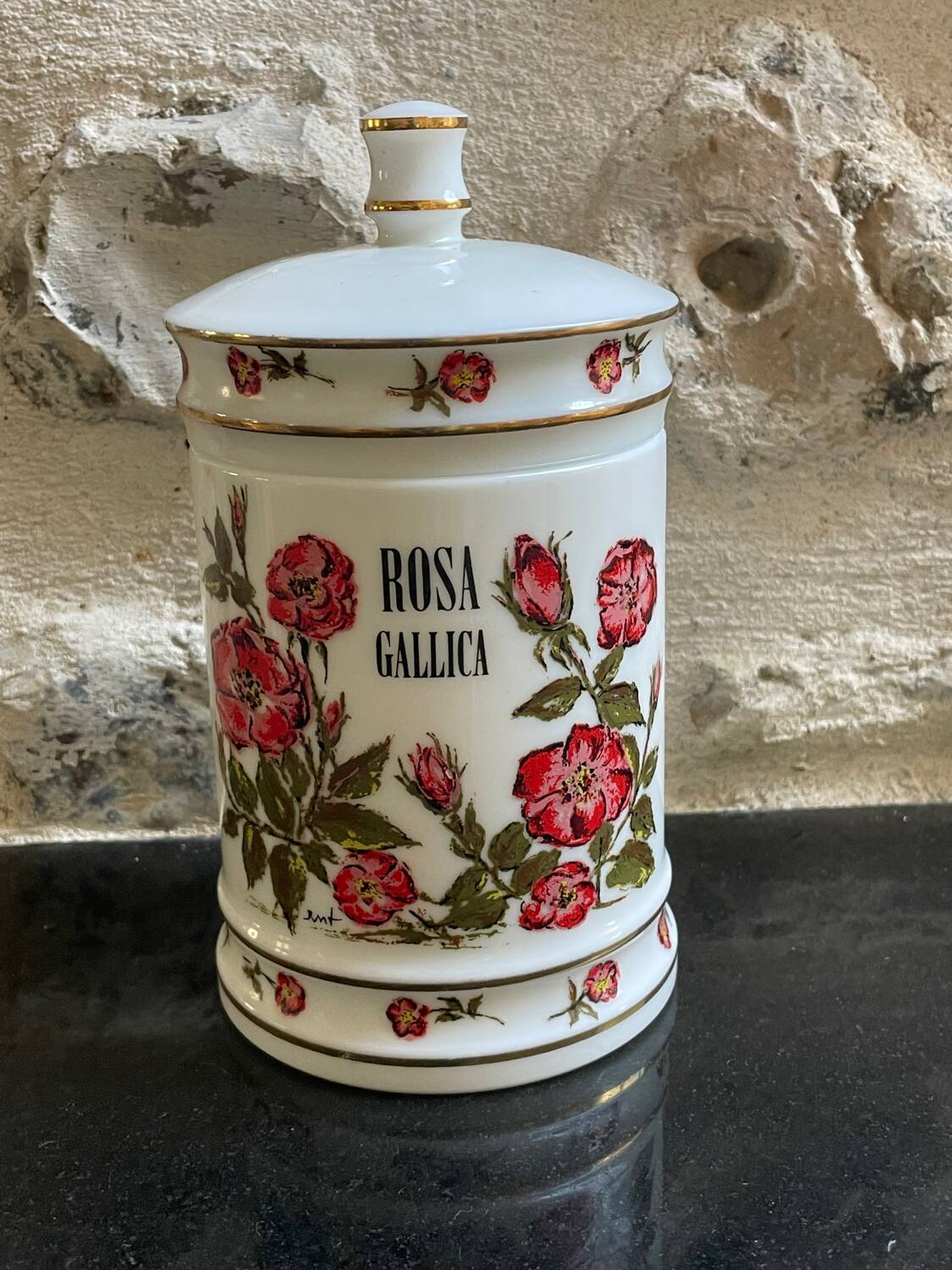 Opaline medicine jar