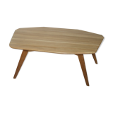 Asymmetrical oak coffee table