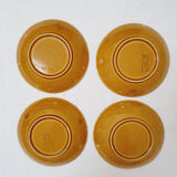 Set of 4 plates in slip "fish"
