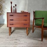 Vintage Scandinavian teak chest of drawers