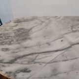 Marble and cast iron bistro table