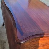 Louis xv style curved chest of drawers in mahogany