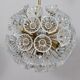 Space Age Sputnik ceiling chandelier/ceiling lamp with crystal flowers, Germany, 1970s