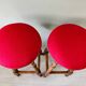 Pair of antique high stools in solid wood
