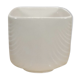 Vintage white flower pot with relief
