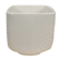 Vintage white flower pot with relief