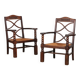 Pair of armchairs in the style of Charles Dudouyt, 1950.