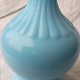 Blue opaline lamp stand