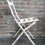 Chaise pliante en acier industriel