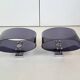 Pair of smoked plexiglass wall lights