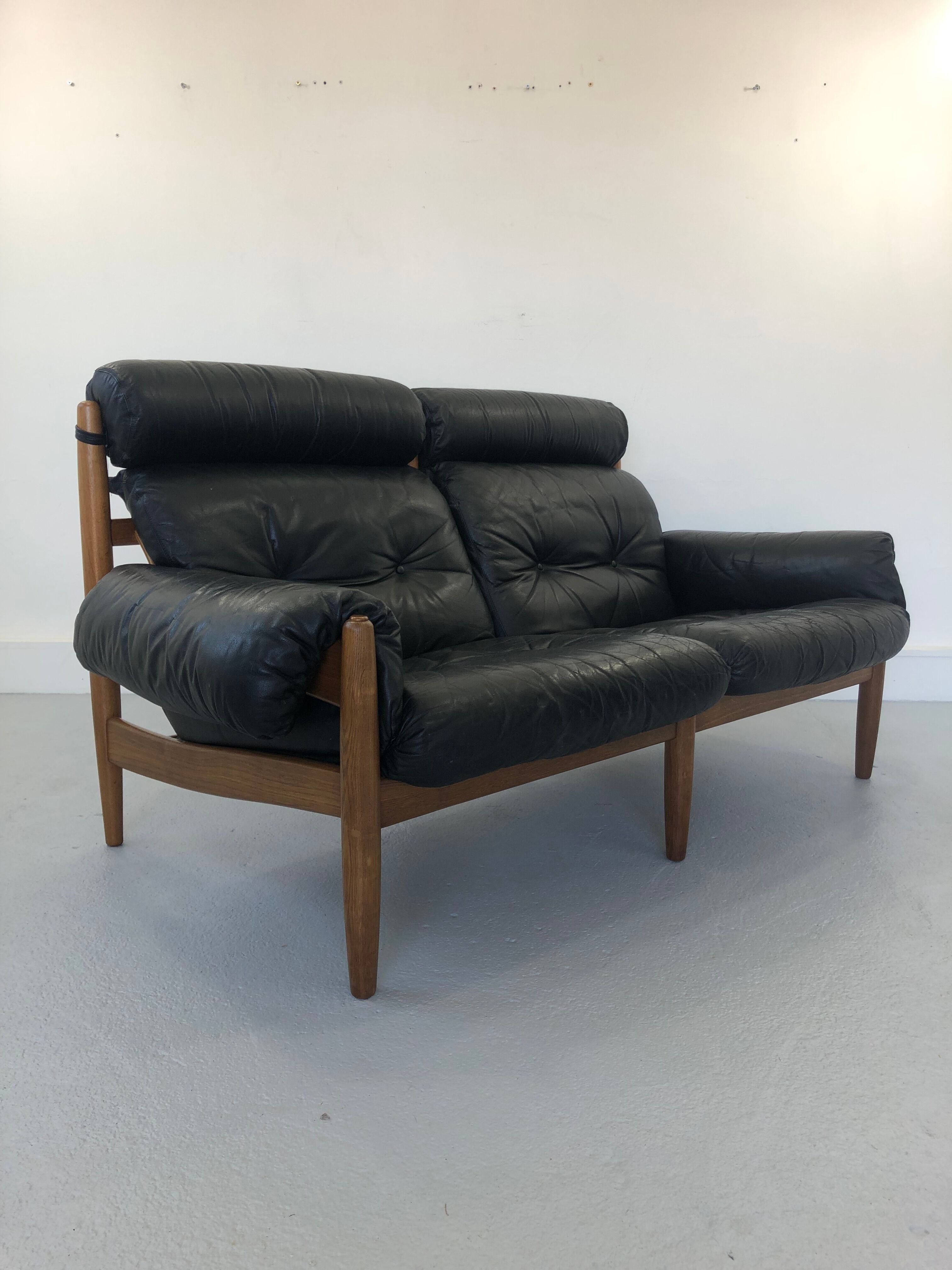 Sofa and Pouffe by E. Merthen, Ire Møbler, Sweden, 1960s