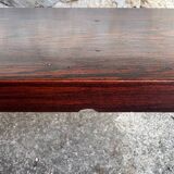 Vintage 1970s ceramic tile coffee table with chrome legs.