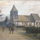Twilight. Gouache and watercolour by René DEBRAUX 1868-1938