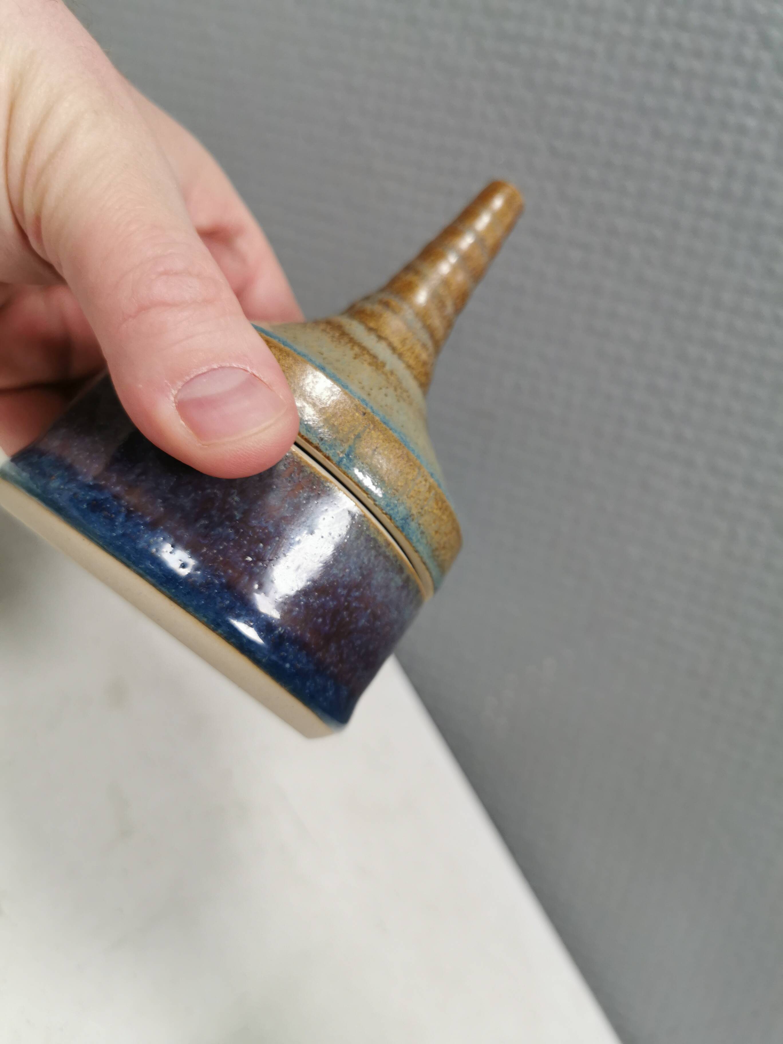 An incredibly beautiful lidded jar from Hampen Keramik, Denmark 1990s