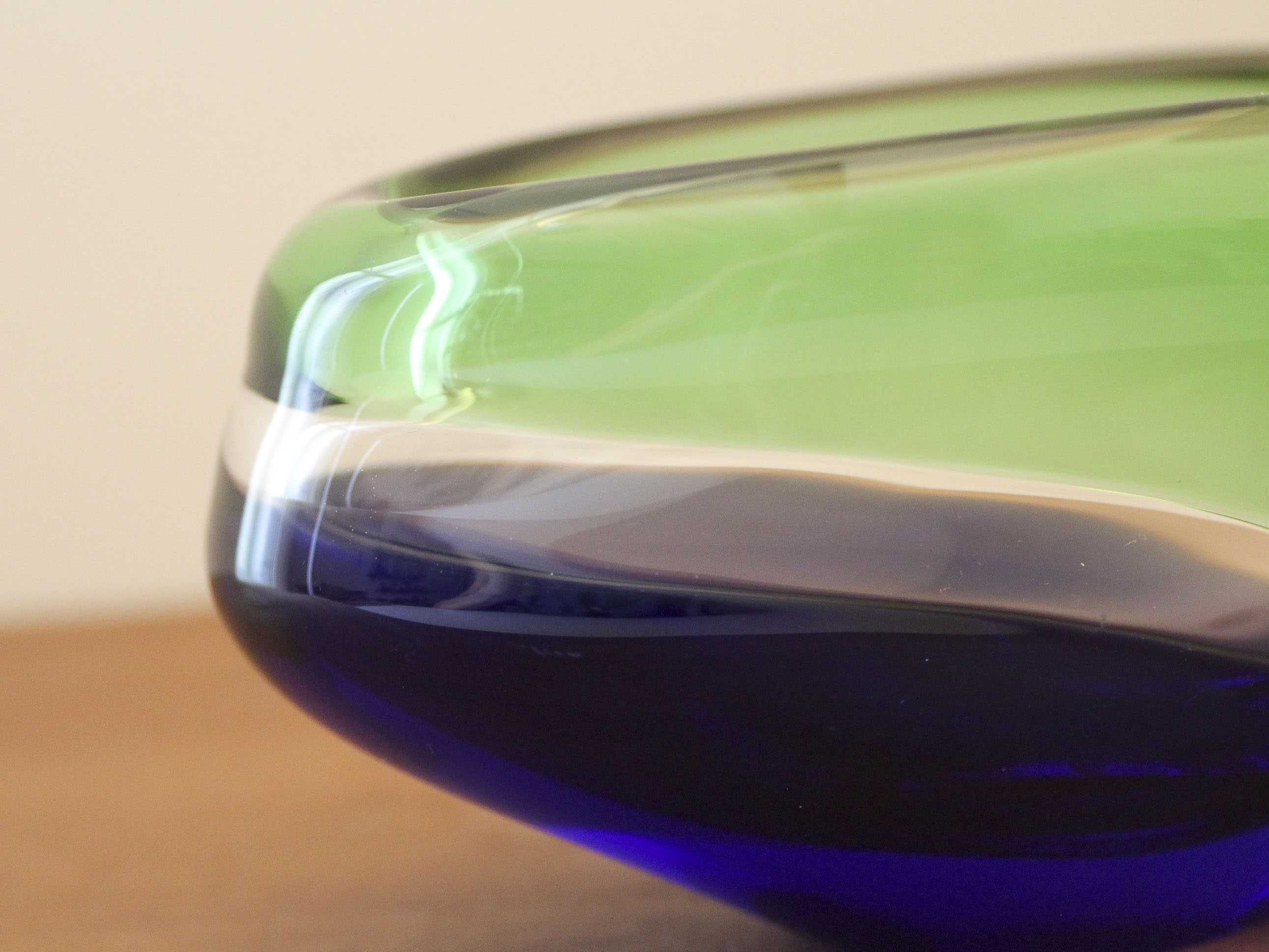 Glass ashtray by Ladislav Palecek