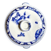 Moyenne soupière Creil & Montereau en terre de fer bleue, service "Japon"