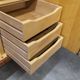 1960 Scandinavian wardrobe, atypical blond wood varnished, 4 doors 3