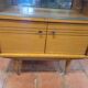 Vintage oak display cabinet from the 60s