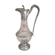 Old water decanter in curved glass and tin Art Nouveau style