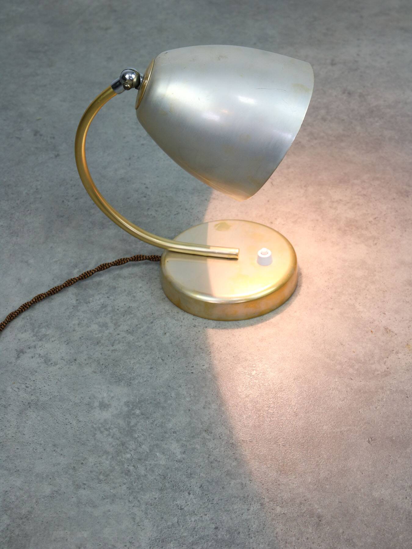 Mid-Century Italian Metal Table Lamp