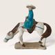 Cheval et cavalier chinois en terre cuite émaillée, XXe