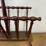 Turned wood push ashtray and magazine rack