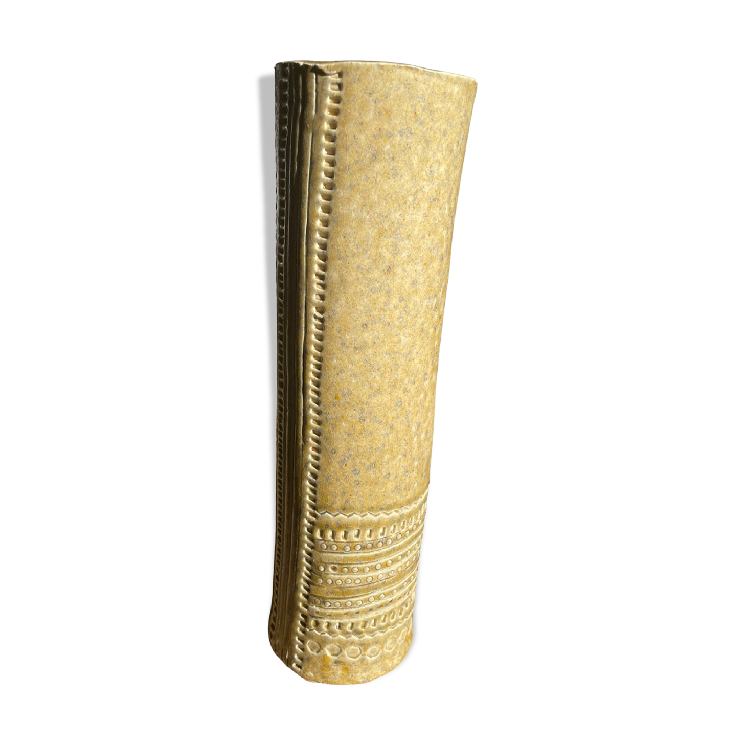 Artisanal sandstone vase signed A.M.