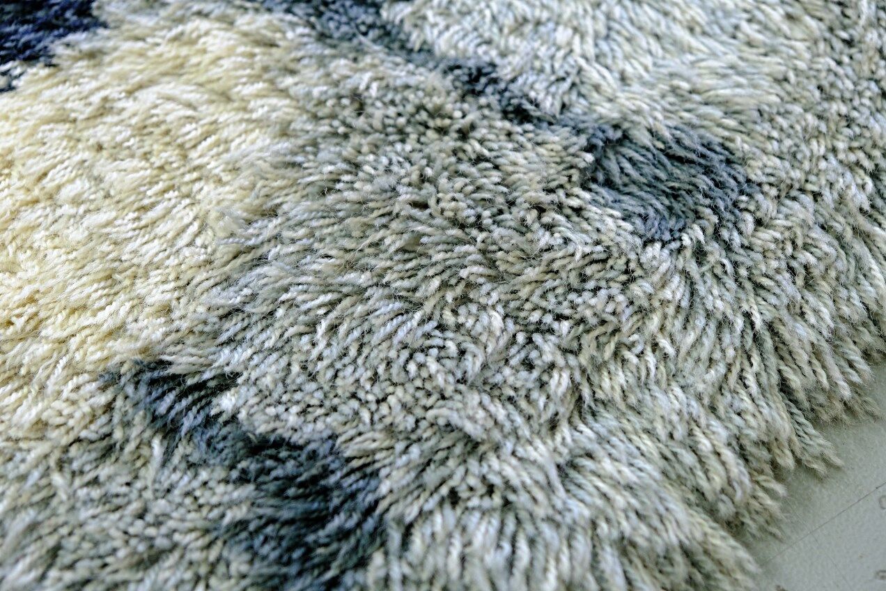 Tapis Rya scandinave fait à la main, années 1960, 152x105 cm