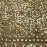 Hand-Knotted Anatolian Vintage 1970s 292 cm x 380 cm Beige Wool Carpet