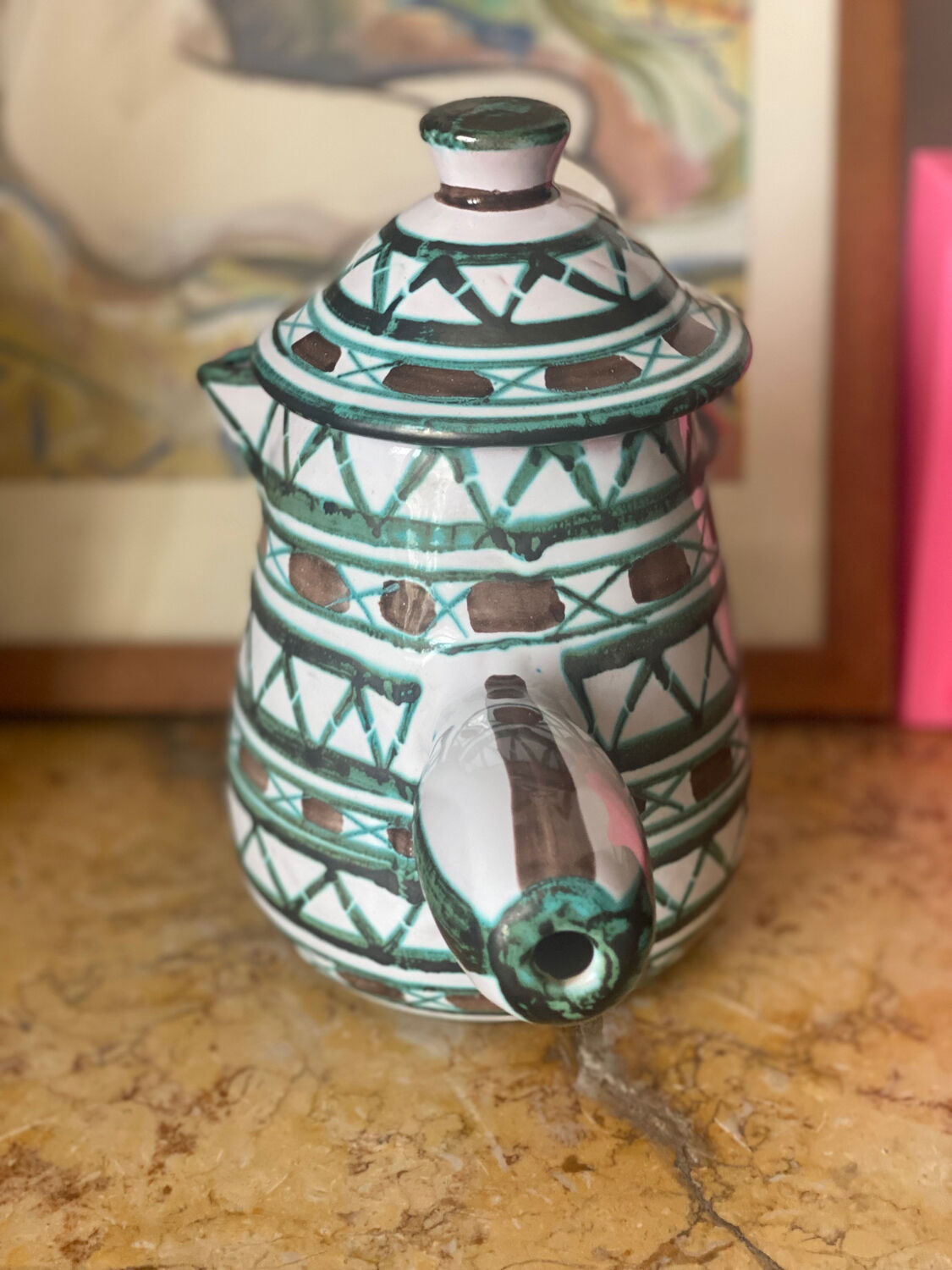 Vallauris vintage ceramic chocolatier signed Robert Picault