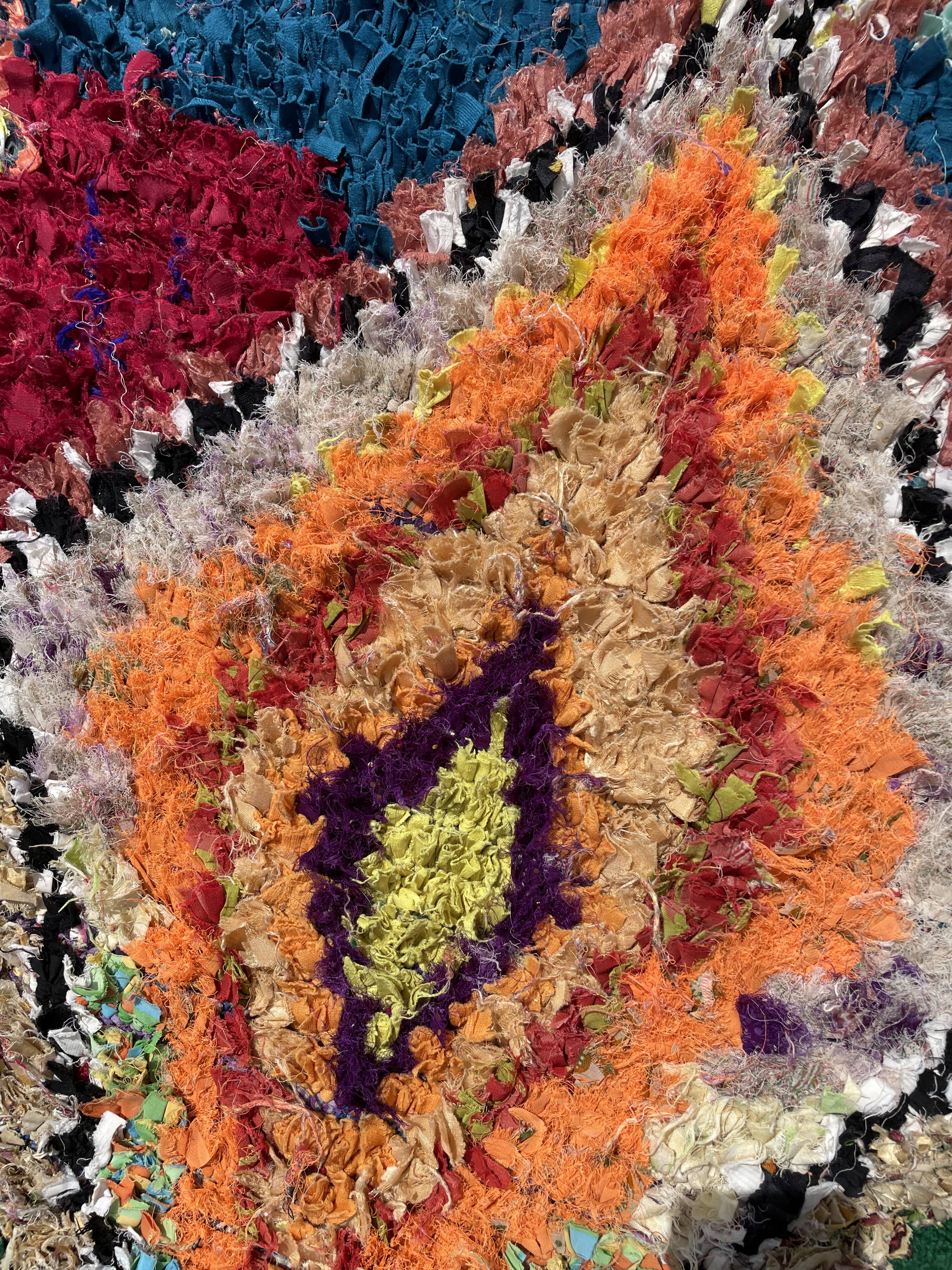 Berber carpet Butcher's with colored diamonds