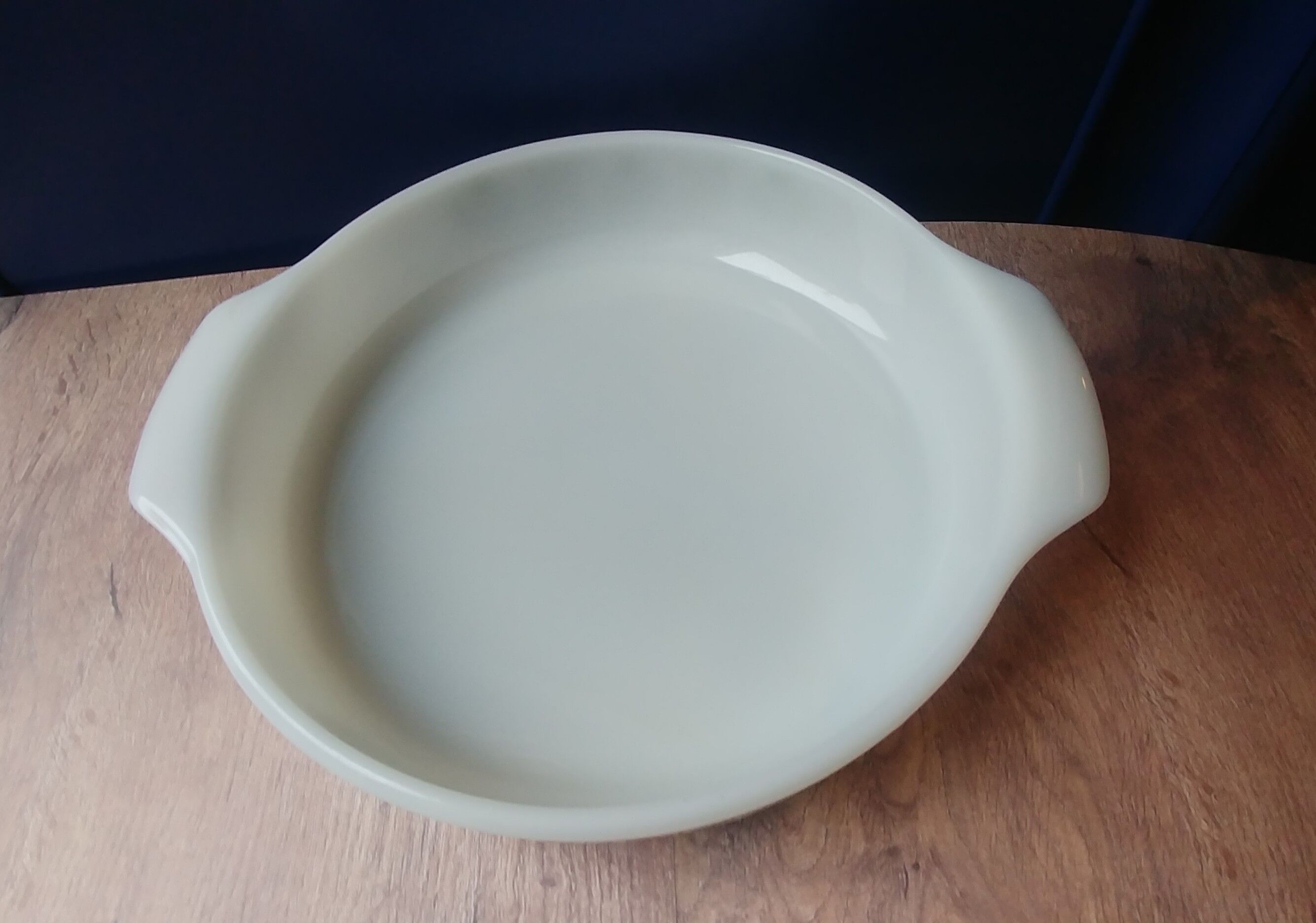 Serving dish Vintage Anchor Hocking Made in USA 70s décor green flowers