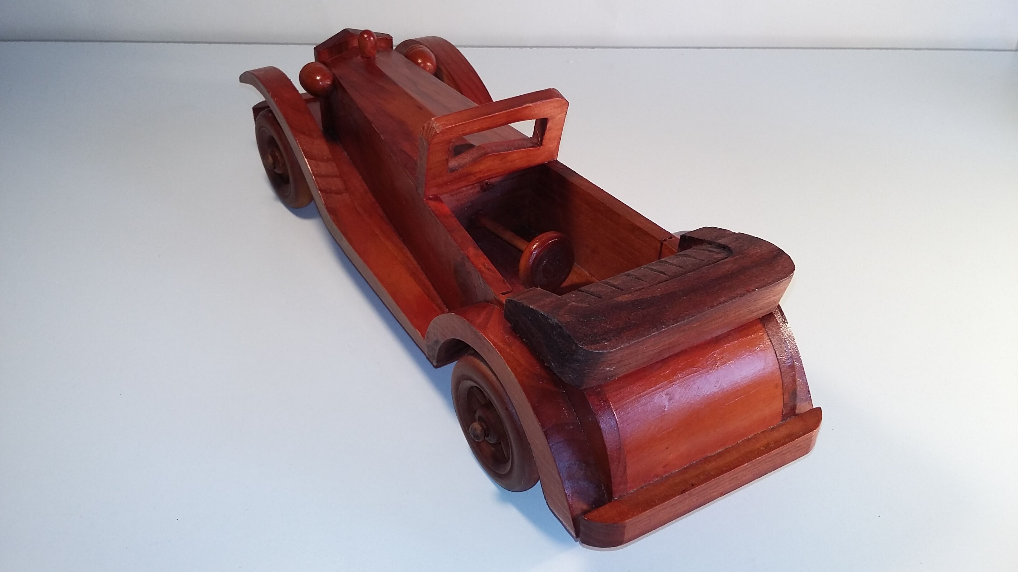 Miniature wooden car