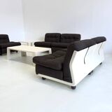 Ensemble canapé/fauteuil modulable Amanta de Mario Bellini pour C&B Italia, coloris marron foncé