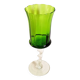 Emerald green chalice Empoli 70s Height 32 cm
