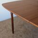 Table carrée teck scandinave extensible années 60