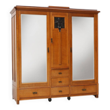 Armoire de style Art Nouveau avec plaquette signée par Geo Vervanck, Belgique