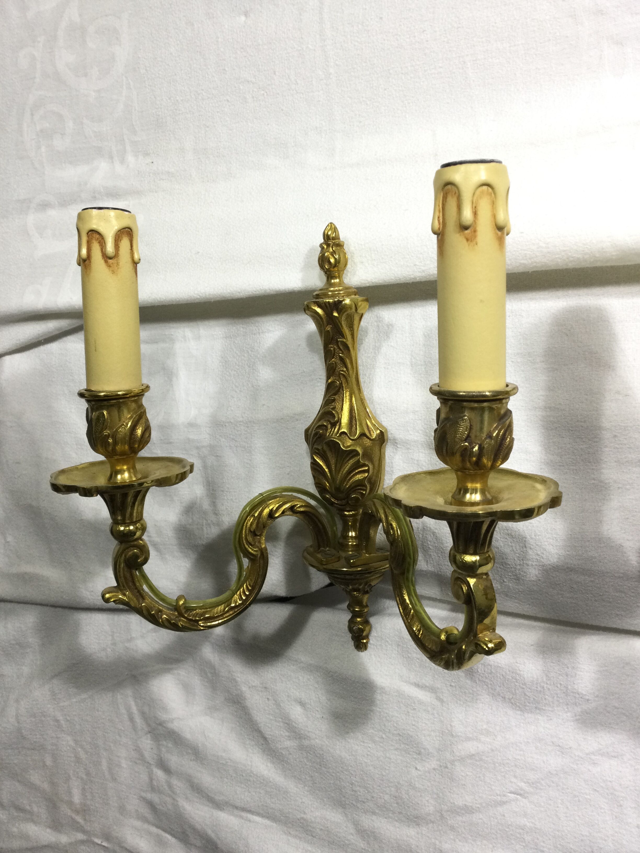 Pair of sconces Bronze 2 Lights