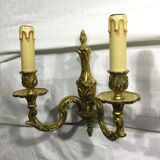 Paire d’appliques bronze 2 lumières